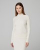 Maglia Lupetto In Costina Con Paillettes • Bianco Burro