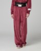 Pantalone In Cinglia Dritto Con Elastcio In Contrasto • Bordeaux