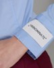 Camicia Slim Fit In Cotone Elasticizzato • Azzurro