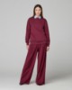 Pantalone Over In Twill Con Pences • Bordeaux