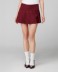 Gonna Corta Pantaloncino A Pieghe • Bordeaux