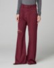 Pantalone In Bull Denim A Palazzo Con Rotture • Bordeaux