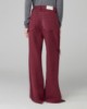 Pantalone In Bull Denim A Palazzo Con Rotture • Bordeaux