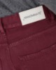 Pantalone In Bull Denim A Palazzo Con Rotture • Bordeaux