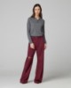 Pantalone In Bull Denim A Palazzo Con Rotture • Bordeaux