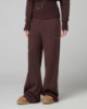 Pantalone Dritto In Felpa Con Cinto Risvoltato In Maglia • Moro