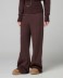 Pantalone Dritto In Felpa Con Cinto Risvoltato In Maglia • Moro