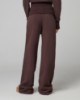 Pantalone Dritto In Felpa Con Cinto Risvoltato In Maglia • Moro