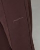 Pantalone Dritto In Felpa Con Cinto Risvoltato In Maglia • Moro