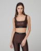 Top In Lycra Lucida Con Elastico Logato In Contrasto • Moro