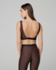 Top In Lycra Lucida Con Elastico Logato In Contrasto • Moro