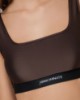 Top In Lycra Lucida Con Elastico Logato In Contrasto • Moro