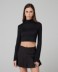 Crop Top Dolcevita In Viscosa • Nero