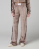 Pantalone Dritto In Ciniglia Con Banda In Lurex • Fango