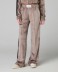 Pantalone Dritto In Ciniglia Con Banda In Lurex • Fango