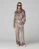 Pantalone Dritto In Ciniglia Con Banda In Lurex • Fango