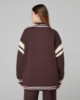 Bomber Over In Felpa Con Imbottitura E Patch College • Moro