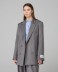 Blazer Doppiopetto Con Spalline • Grigio Melange