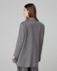 Blazer Doppiopetto Con Spalline • Grigio Melange