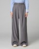 Pantalone Over In Twill Con Pences • Grigio Melange