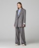 Pantalone Over In Twill Con Pences • Grigio Melange