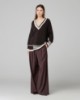 Pantalone Over In Twill Con Pences • Moro