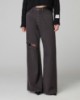 Pantalone In Bull Denim A Palazzo Con Rotture • Moro