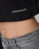 Crop Top Basico In Jersy A Manica Lunga • Nero