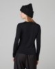 Maglia Paricollo In Viscosa Manica Lunga • Nero