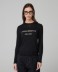 Maglia Paricollo Con Intarsio In Misto Cashmere • Nero