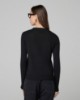Maglia Paricollo Con Intarsio In Misto Cashmere • Nero