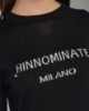 Maglia Paricollo Con Intarsio In Misto Cashmere • Nero