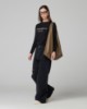 Maglia Paricollo Con Intarsio In Misto Cashmere • Nero