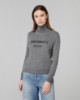 Maglia Dolcevita Con Intarsio In Cashmere • Grigio Melange