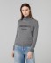 Maglia Dolcevita Con Intarsio In Cashmere • Grigio Melange