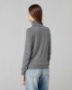 Maglia Dolcevita Con Intarsio In Cashmere • Grigio Melange