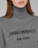 Maglia Dolcevita Con Intarsio In Cashmere • Grigio Melange