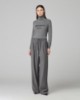 Pantalone Over In Twill Con Coulisse • Grigio Melange