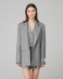 Giacca Gessata Con Spalline • Grigio Melange