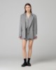 Giacca Gessata Con Spalline • Grigio Melange