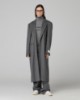 Cappotto Lungo Gessato • Grigio Melange