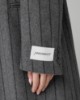 Cappotto Lungo Gessato • Grigio Melange