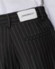 Pantalone Over Gessato Con Pences • Nero