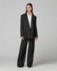 Pantalone Over Gessato Con Pences • Nero