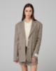 Blazer Principe Di Galles Over Con Spalline • Beige Sand