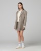 Gonna Corta A Pieghe Principe Di Galles Con Passanti • Beige Sand