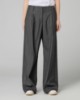Pantalone Dritto Gessato Lurex Con Pences • Grigio
