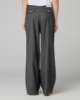 Pantalone Dritto Gessato Lurex Con Pences • Grigio