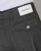 Pantalone Dritto Gessato Lurex Con Pences • Grigio