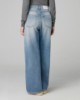 Jeans A Vita Media Con Gamba Morbida E Strappi • Blue Wash